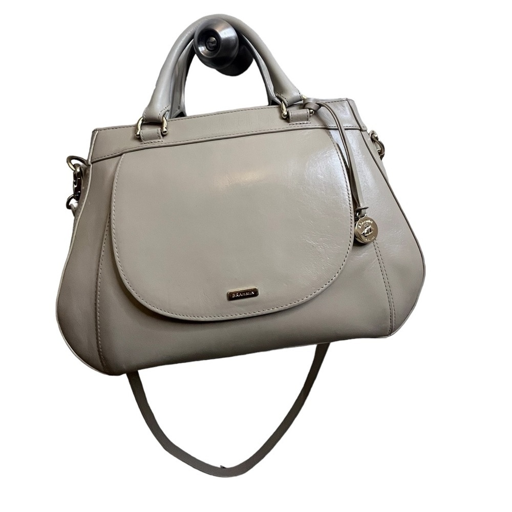 Brahmin Raelynn Satchel Sand Leather Beige gray bag - Picture 15 of 16
